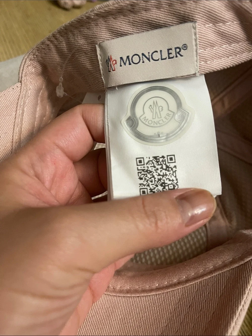 Moncler Blush Pink Logo Baseball Cap